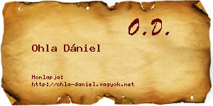 Ohla Dániel névjegykártya